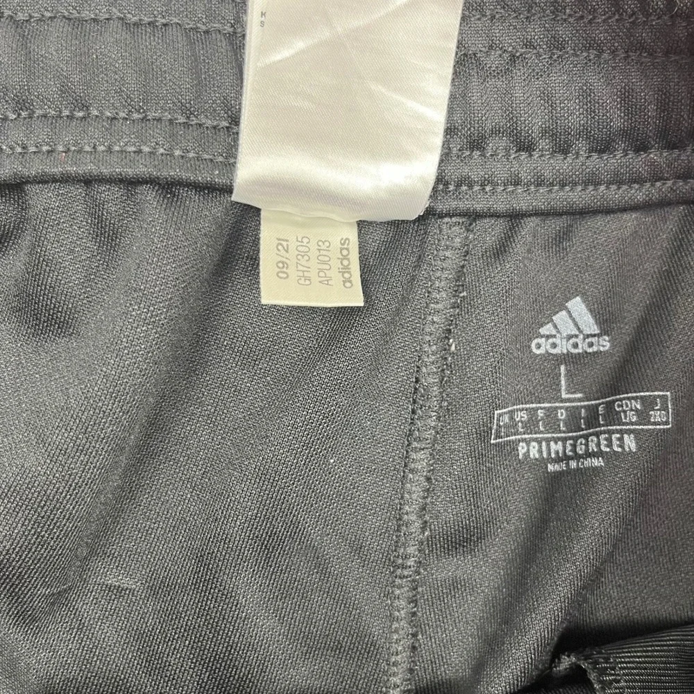Adidas Track Pants Black AEROREADY 3-Stripes Ankle Zip Mesh Panels Medium